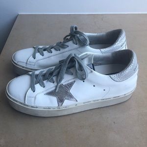 Golden Goose 38 sneakers with silver star only worn a few times.